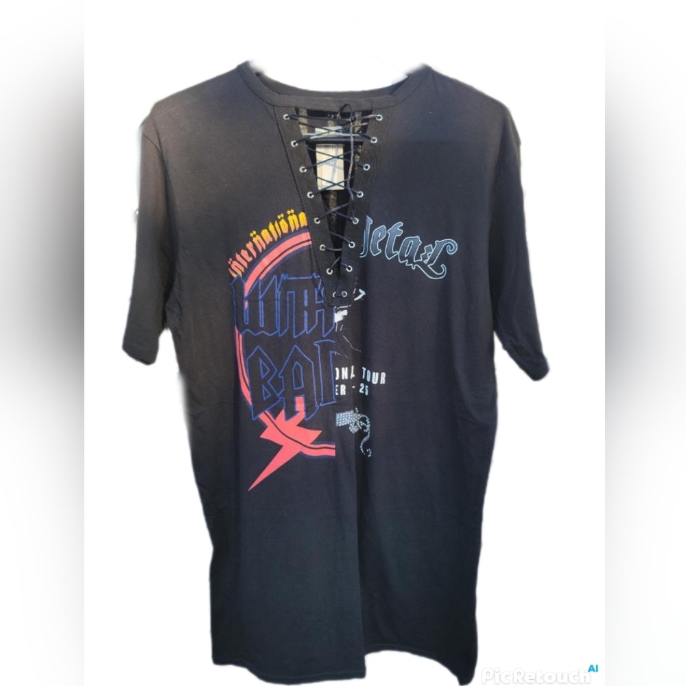 Vintage River Island Lace Up Tee size 8 NWT